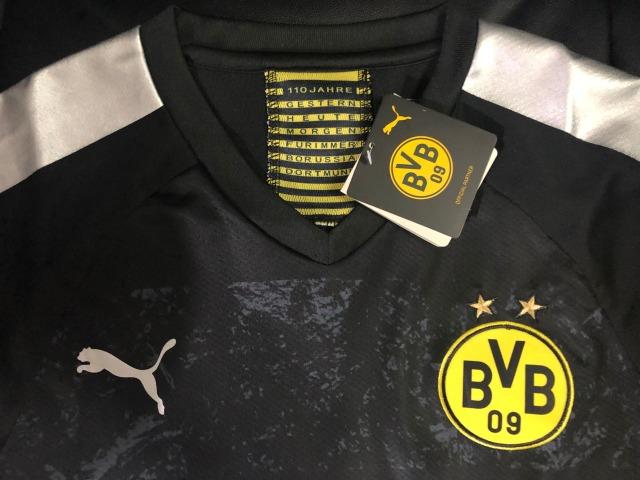 Camisa Borussia Dortmund 2019/2020 - Preto - Foto 2