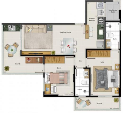 Apartamento para venda em vitória, praia do canto, 2 dormitórios, 1 suíte, 2 banheiros, 2 - Foto 13