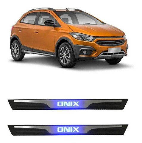 Soleira De Porta Com Led Chevrolet Onix 2012 à 2019 - 02 Portas Dianteiras