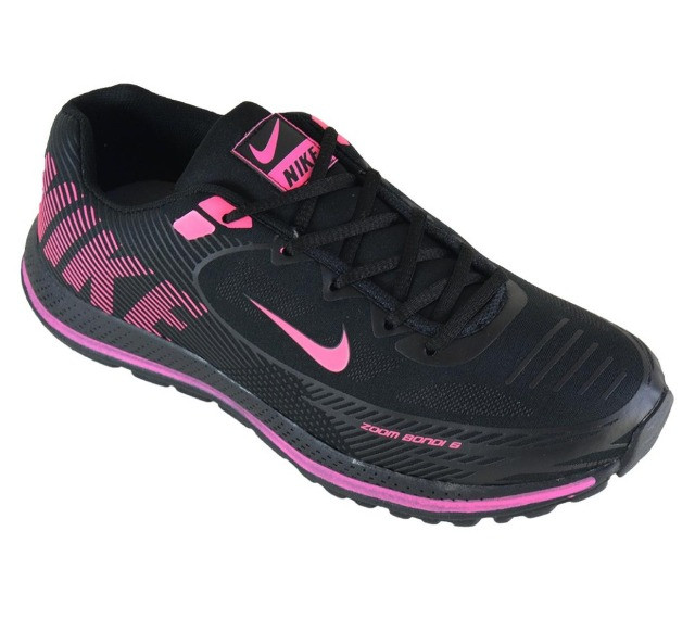 tenis nike preto com simbolo rosa
