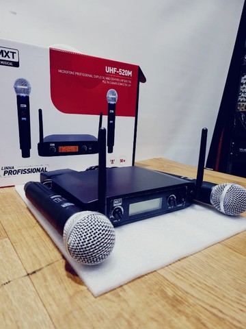 Microfone Duplo Mxt Uhf 520m 96 Canais 50 Mts Perfeito!! - Foto 2