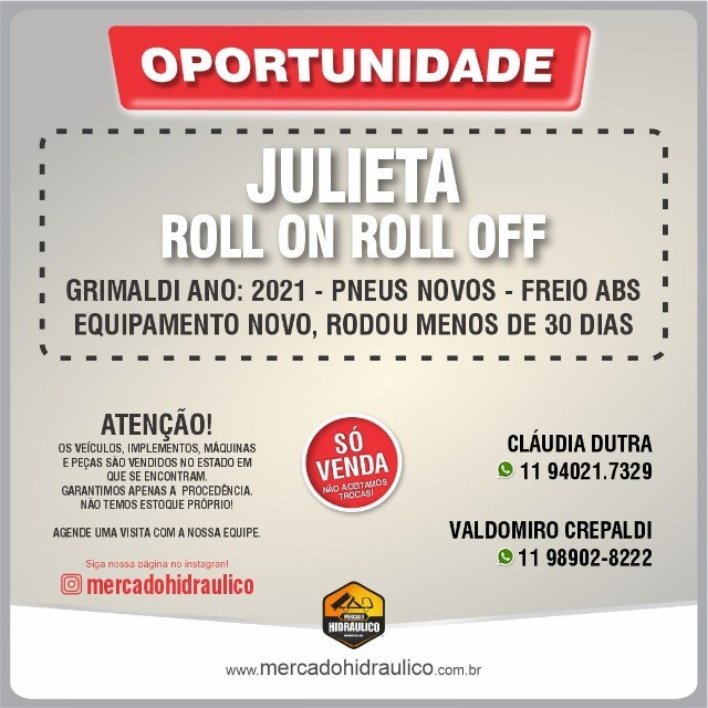 Julieta Roll on roll off Grimaldi 2021 - Em perfeito estado! - Foto 2