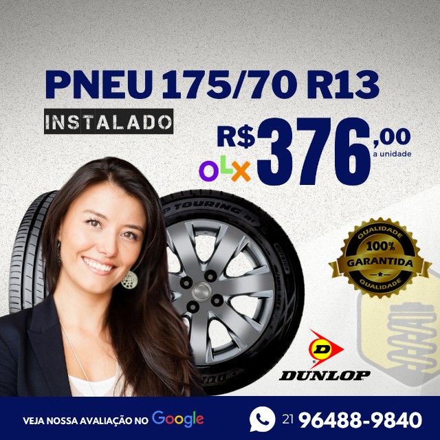 Pneu 175 70 R13 Dunlop Carros vans e utilit rios Oswaldo Cruz