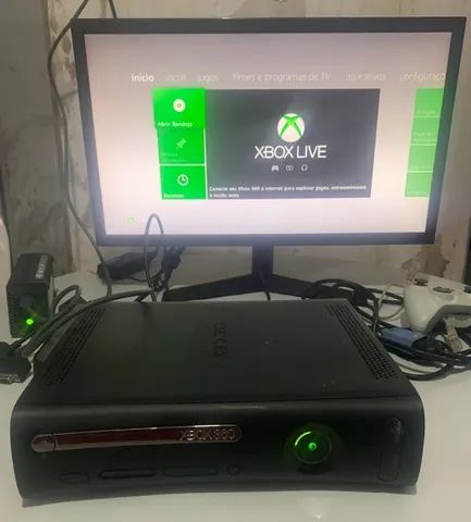 Xbox 360 - 120 Gb + 17 Jogos + 1 Controle
