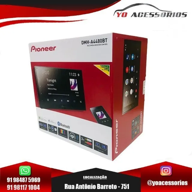 Pioneer Dmh-a4480bt Tela Capacitiva Usb Android Auto Carplay