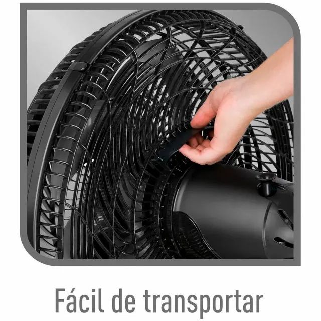 Lacrado Ventilador de Mesa Turbo 6 Hélices 40cm 135W 220V Preto - Multilaser - Foto 5