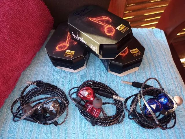 Fone De Ouvido Retorno De Palco Qkz Ak6 Com Microfone + Case - Foto 4