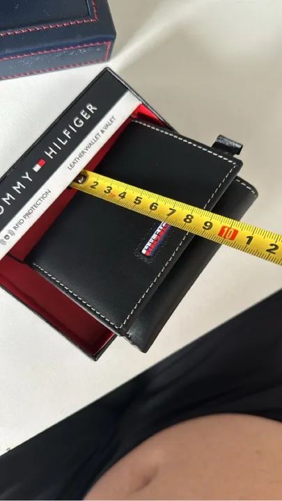 Carteira Tommy Hilfiger Couro Preto Nova - Foto 5