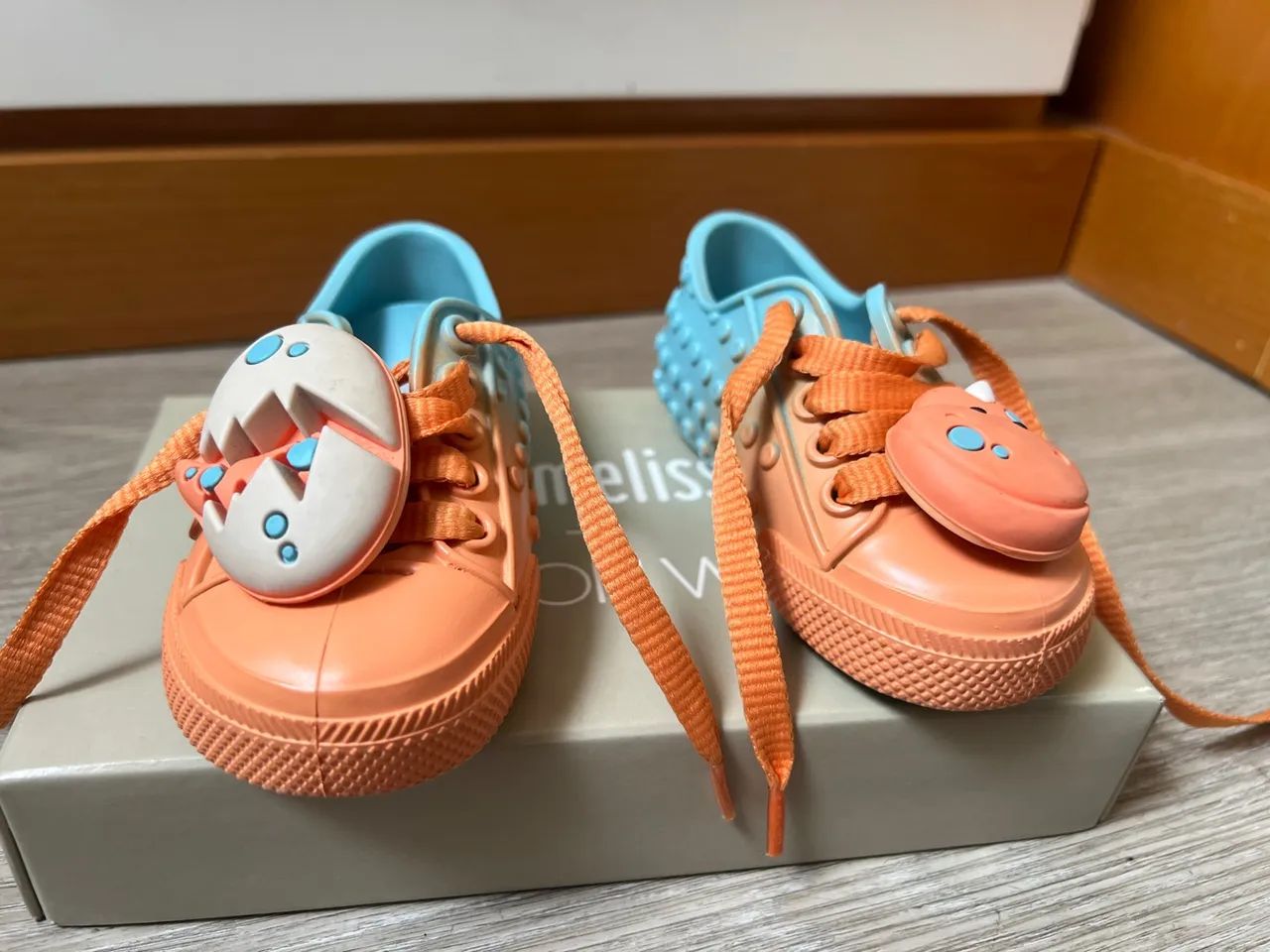 Tênis Mini Melissa - Azul e Laranja 19 - Foto 5