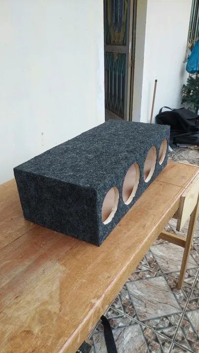 Caixa corneteira, 2 drivers + 2 tweeters, curta, vazia e acarpetada,  - Foto 5