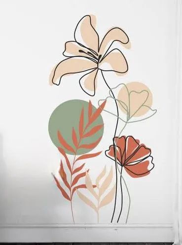 Desenho floral em paredes - Foto 5