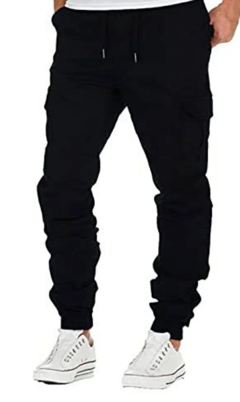 Camisa Slim + Calça Jogger Preta ( tamanho G ) - Foto 5