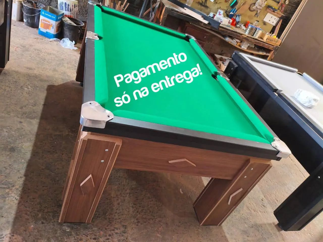 Mesa de sinuca bilhar com campo de pedra ardósia 