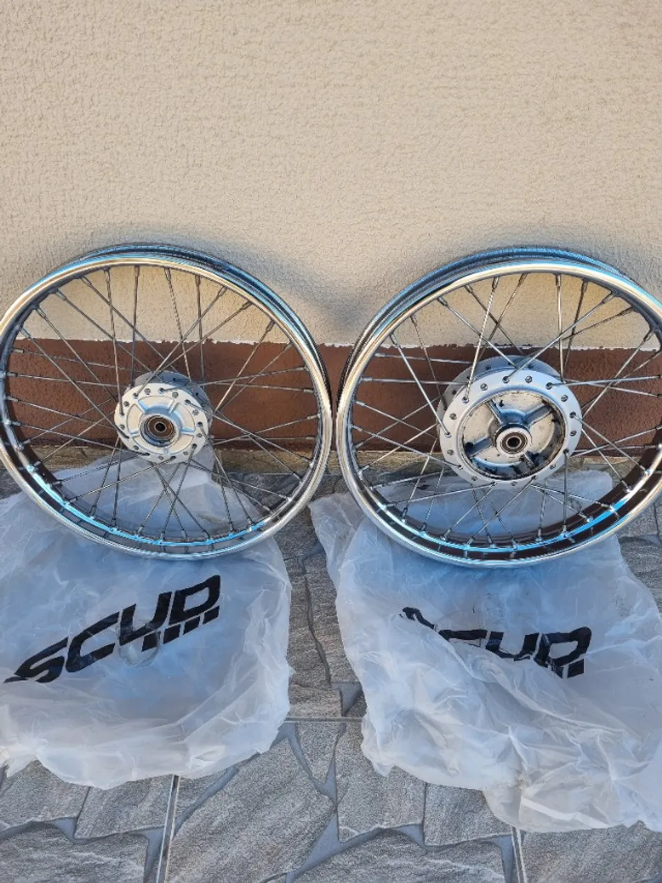 Par de Roda titan cg 150 original honda modelo freio a disco dianteiro