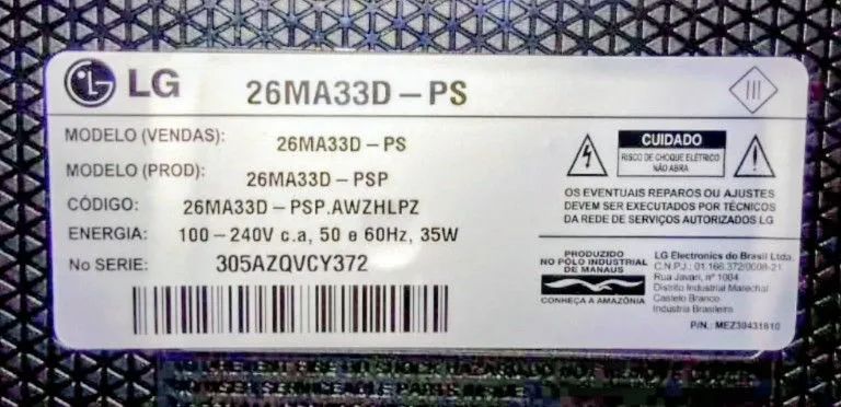 Tv lg 26 polegadas 64308564877313124