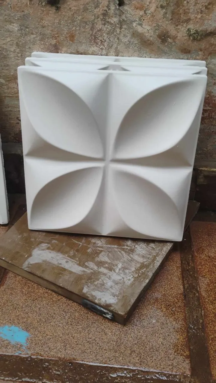 Placas de gesso modelo: floral, Revestimento 3D Decorativo - Design Floral