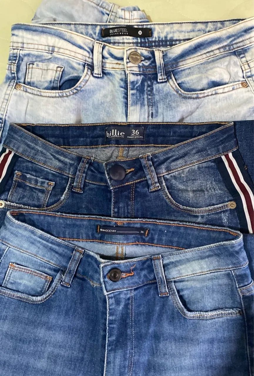 Kit com 3 Calças Jeans Modernas - Foto 2