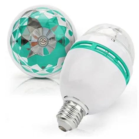 Lâmpada De Led Giratória Colorida 3w Rgb Balada Dj Globo - Foto 3