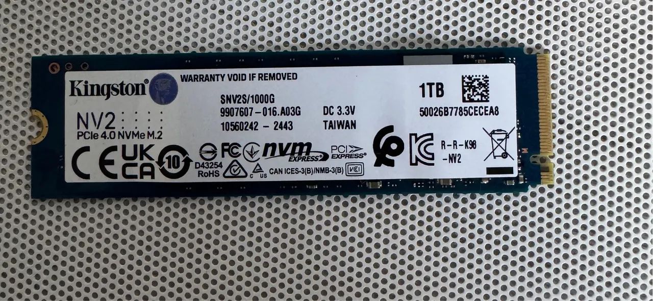Ssd Nvme kingston 1 Tb