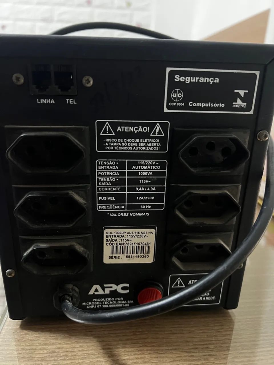 Estabilizador APC sol 1000 - Foto 3