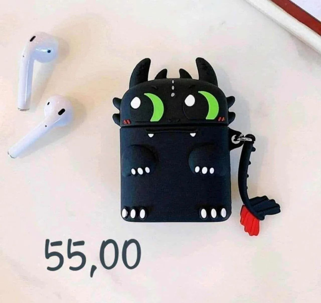 FONE DE OUVIDO SEM FIO COM CAPINHA PERSONAGEM FÚRIA DA NOITE