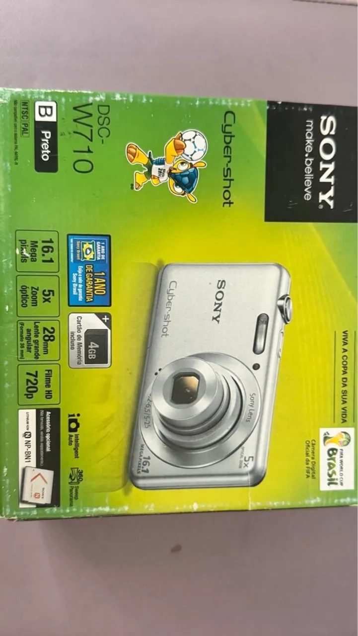 Câmera Digital Sony Cyber-shot DSC-W710 nova, na caixa.