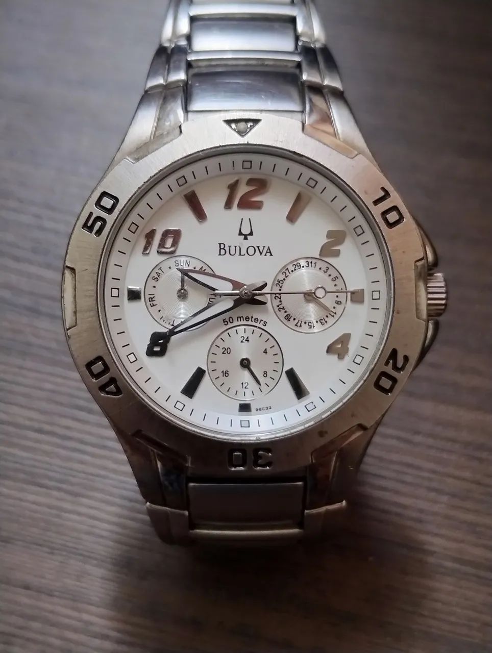 Relógio Bulova Marine Star multifuncional Prateado 96C32