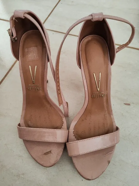 Sandália Vizzano Salto alto Rosa número 39