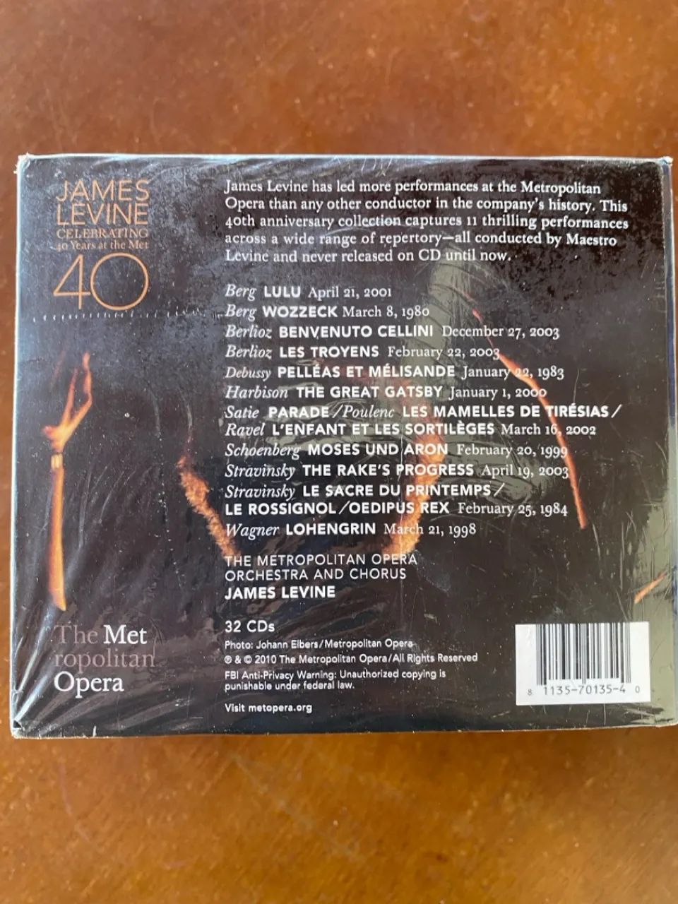 James Levine Box com gravações de ópera - Coleção de cantores - Foto 2