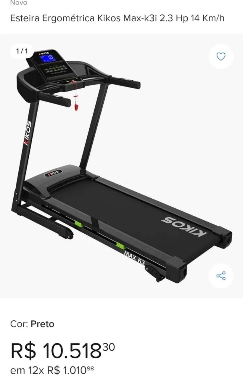 Esteira Kikos Max K3 - OFERTA !!! - Foto 6