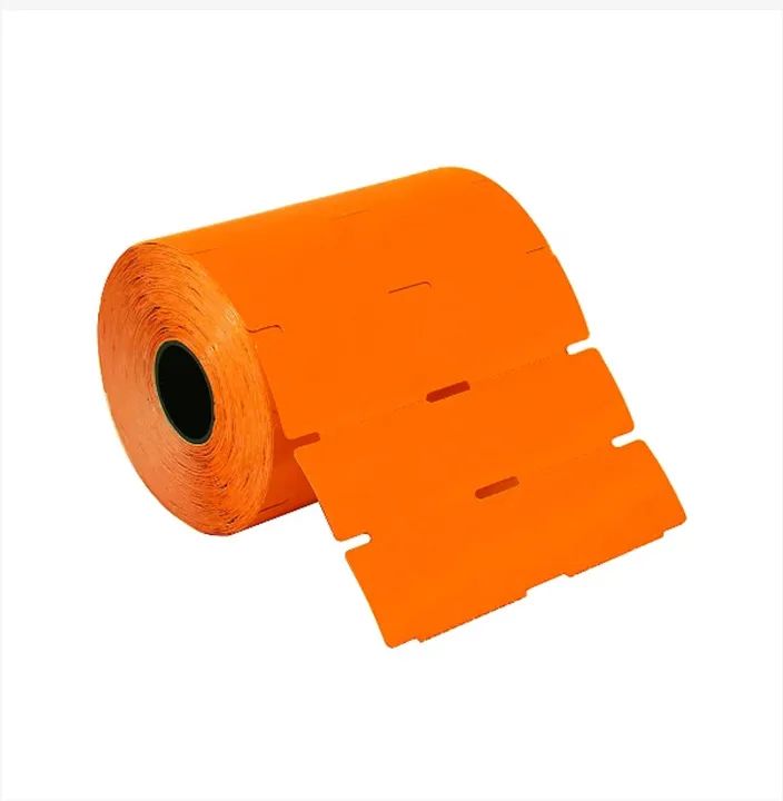 Rolo de etiquetas gôndolas 105x30mm universal papel cartão 150 gr - Foto 4