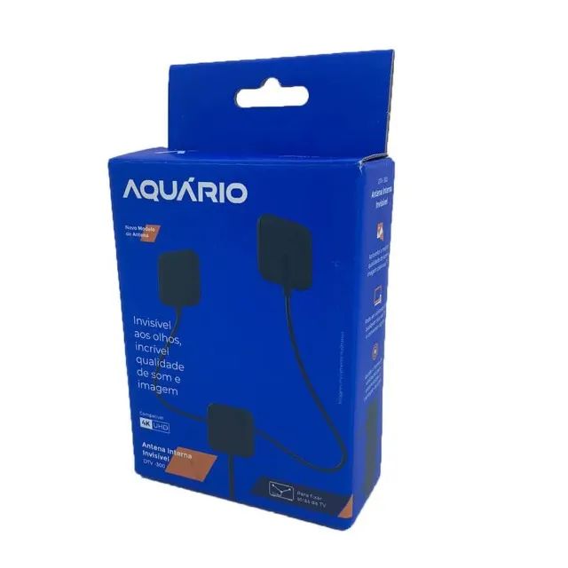 Antena Interna Invisível Aquário DTV-300 TV Digital com Alta Performance - Loja Coimbra - Foto 5