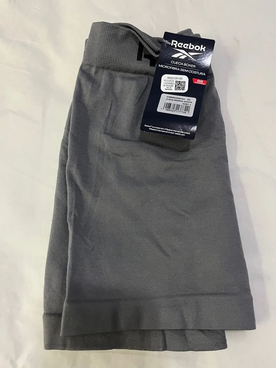 Cueca Boxer Reebok Cinza GG - Microfibra Sem Costura - Foto 3