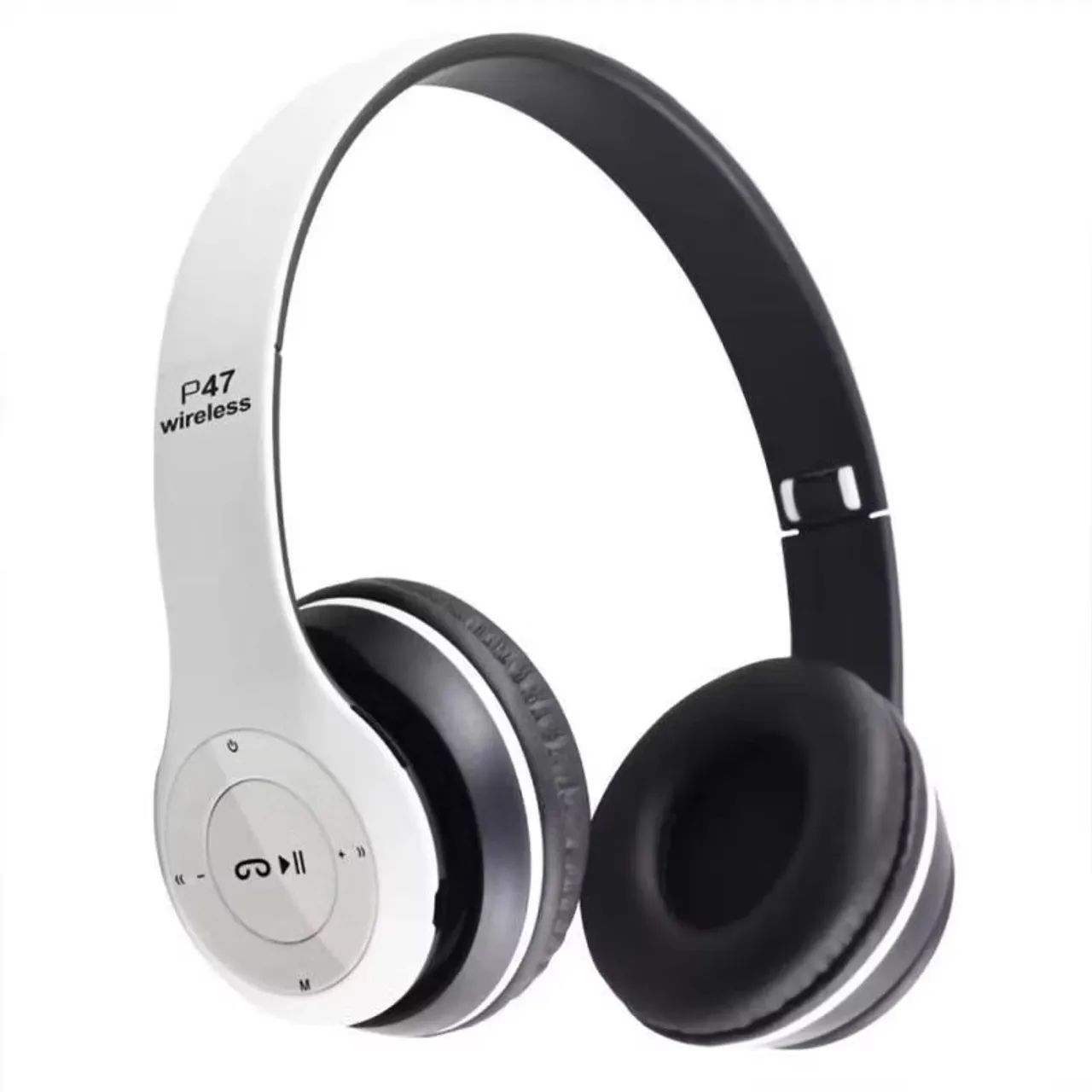 Fone de ouvido Bluetooth P47 Wireless - Vermelho e Cinza - Foto 2