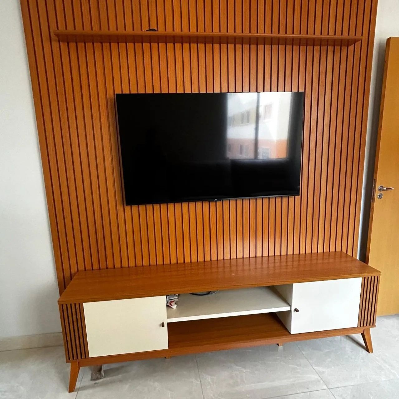 Rack + painel ripado 