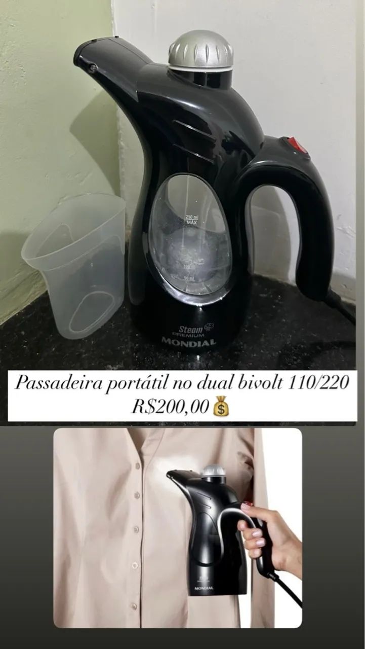 Passadeira Portátil a Vapor Mondial Bivolt