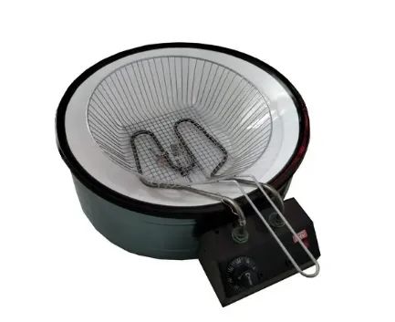 Fritadeira Elétrica Tacho Esmaltado Equipe Inox 8L 220V