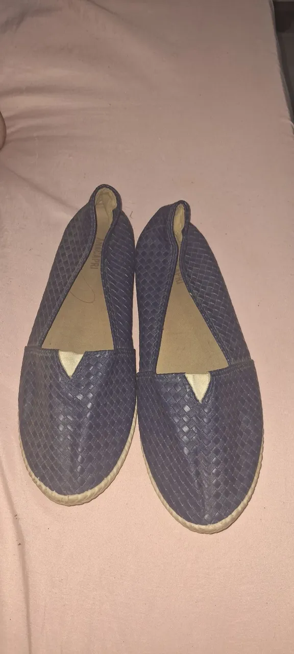 Sapatilhas Azul Escuro Texturizadas