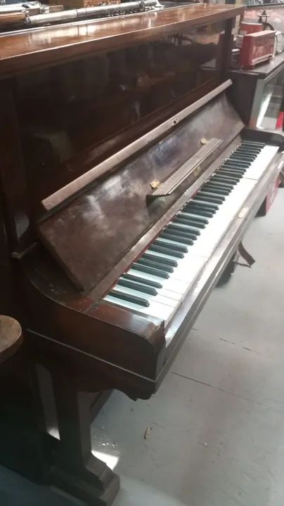 Piano  antigo em madeira maciça alemão  - Foto 2