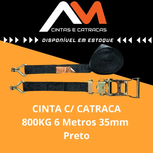 cinta com catraca 800kg 6 metros