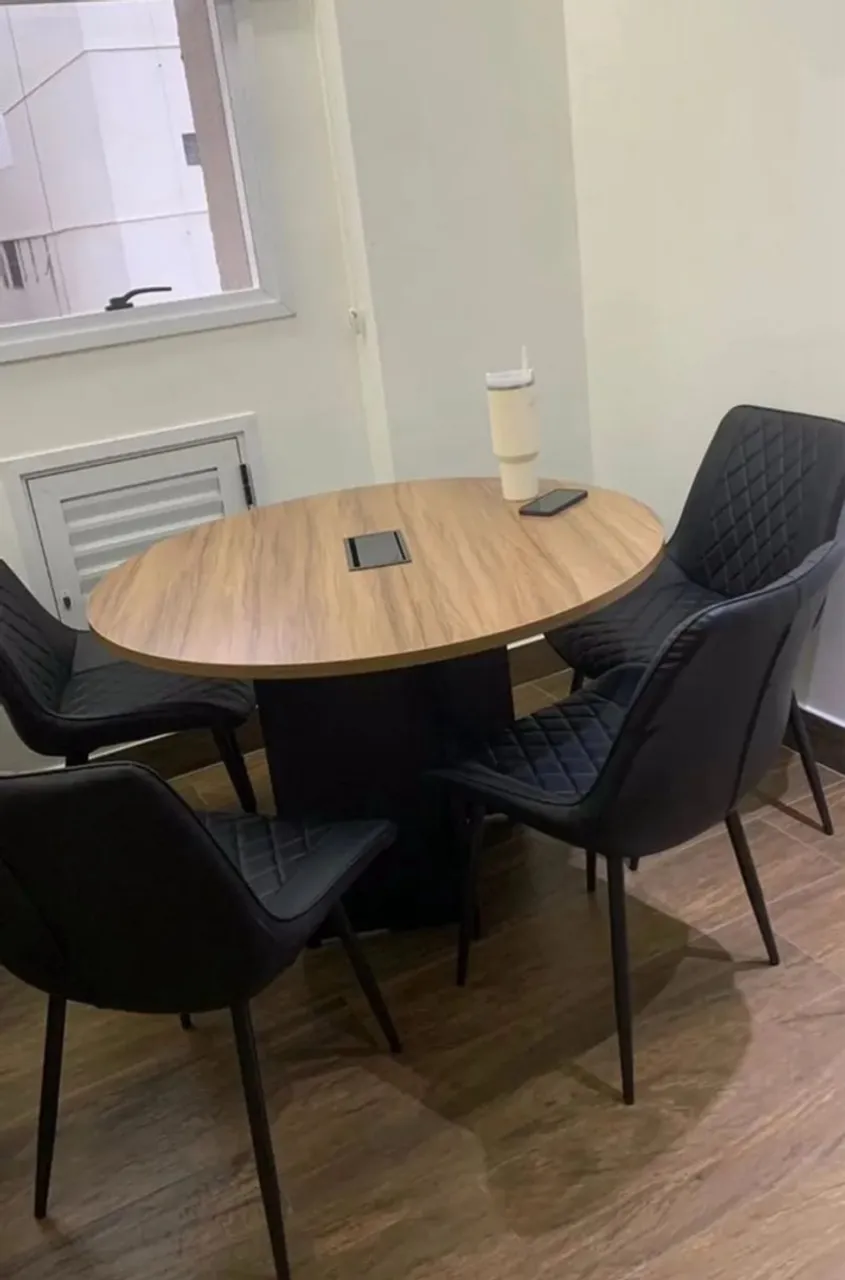 Mesa de Reunião Redonda com Cadeiras - LOJA IKONMIXOFFICE
