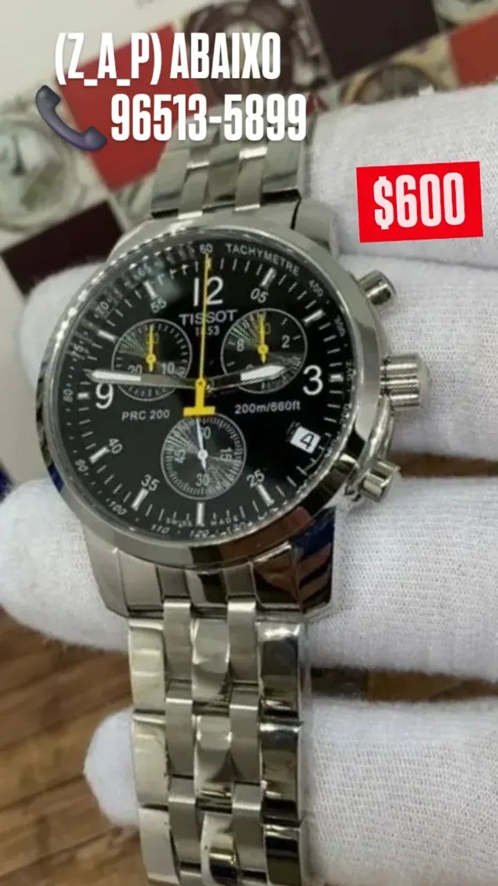 Relógio Tissot Modelo Prc 200 Multifuncional - Mostrador Preto - Foto 3