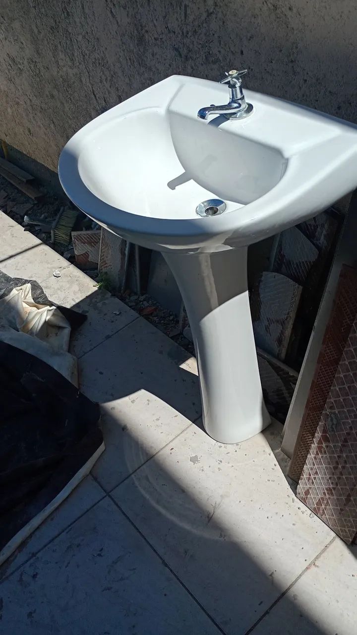 Pia lavatório branco 64840850255490122