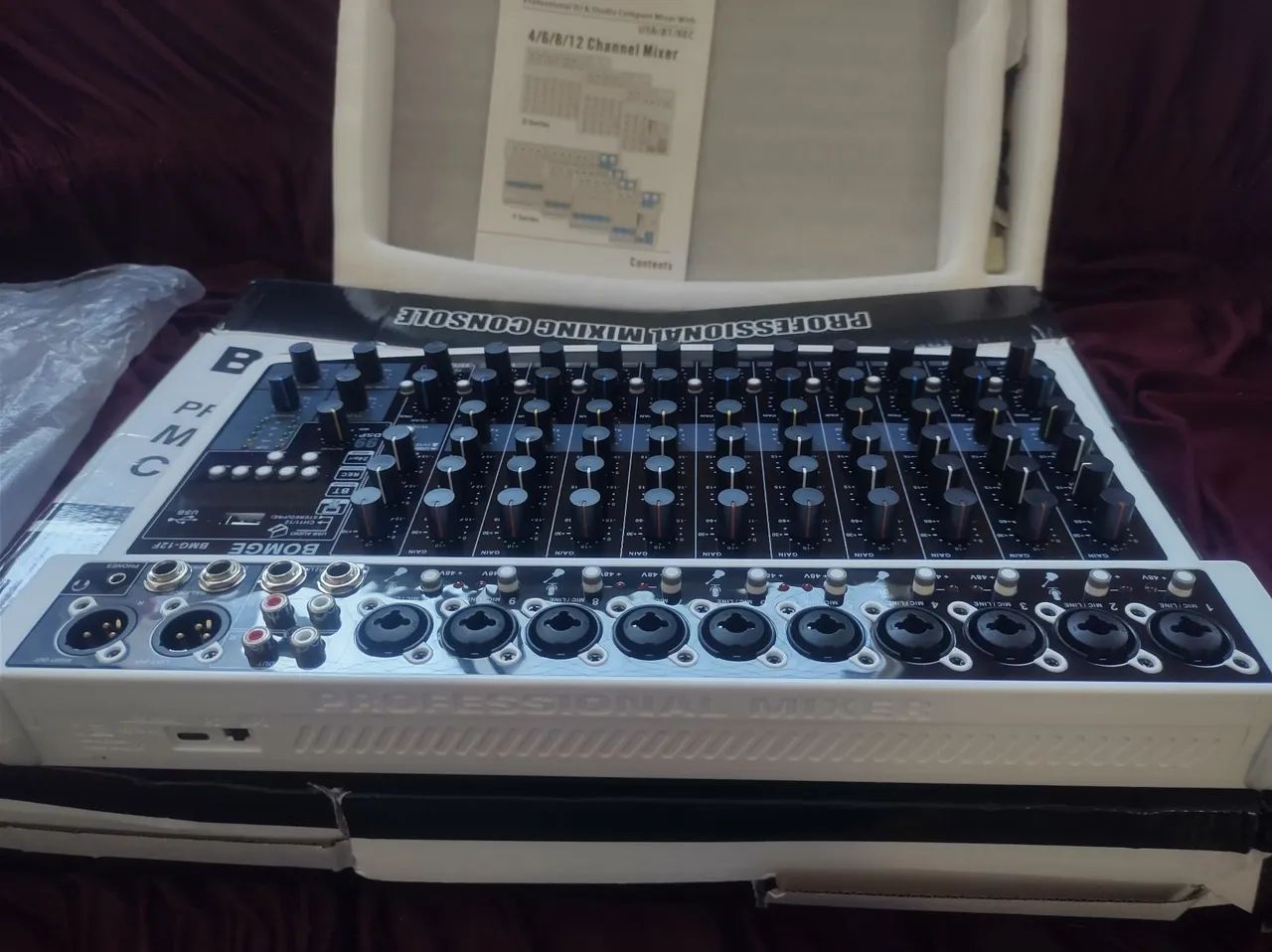 Mesa de Som Mixer BOMGE BMG-12F 12 Canais com Efeitos, USB e Gravação. - Foto 3