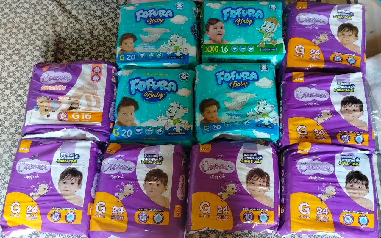 Fraldas descartáveis 