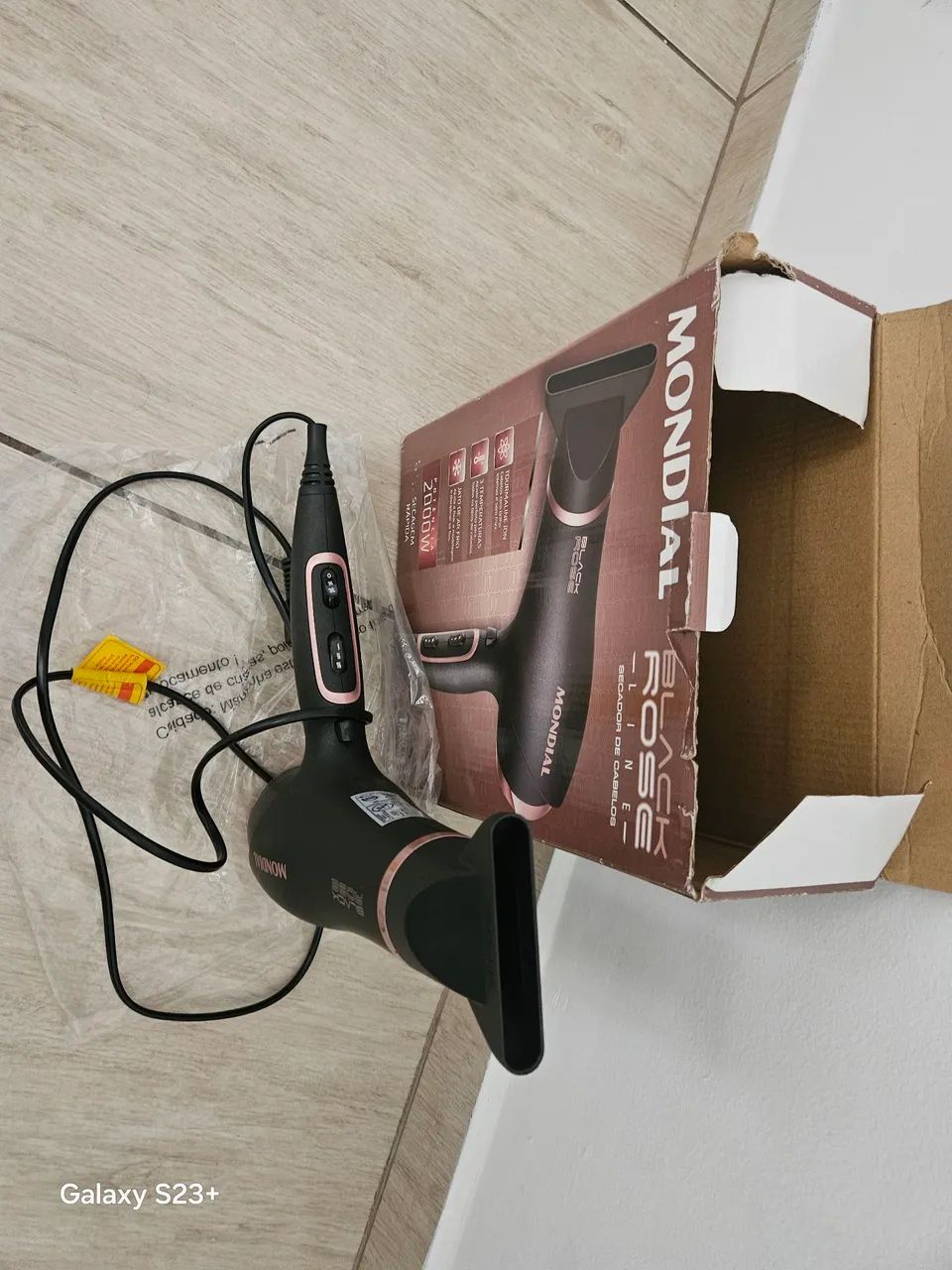 Secador de Cabelo Mondial Black Rose 2000W
