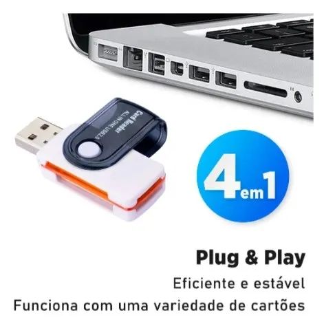 LEITOR CARTÃO DE MEMORIA MICRO SD E SD OTG USB 2.0 CARD READER - Foto 3