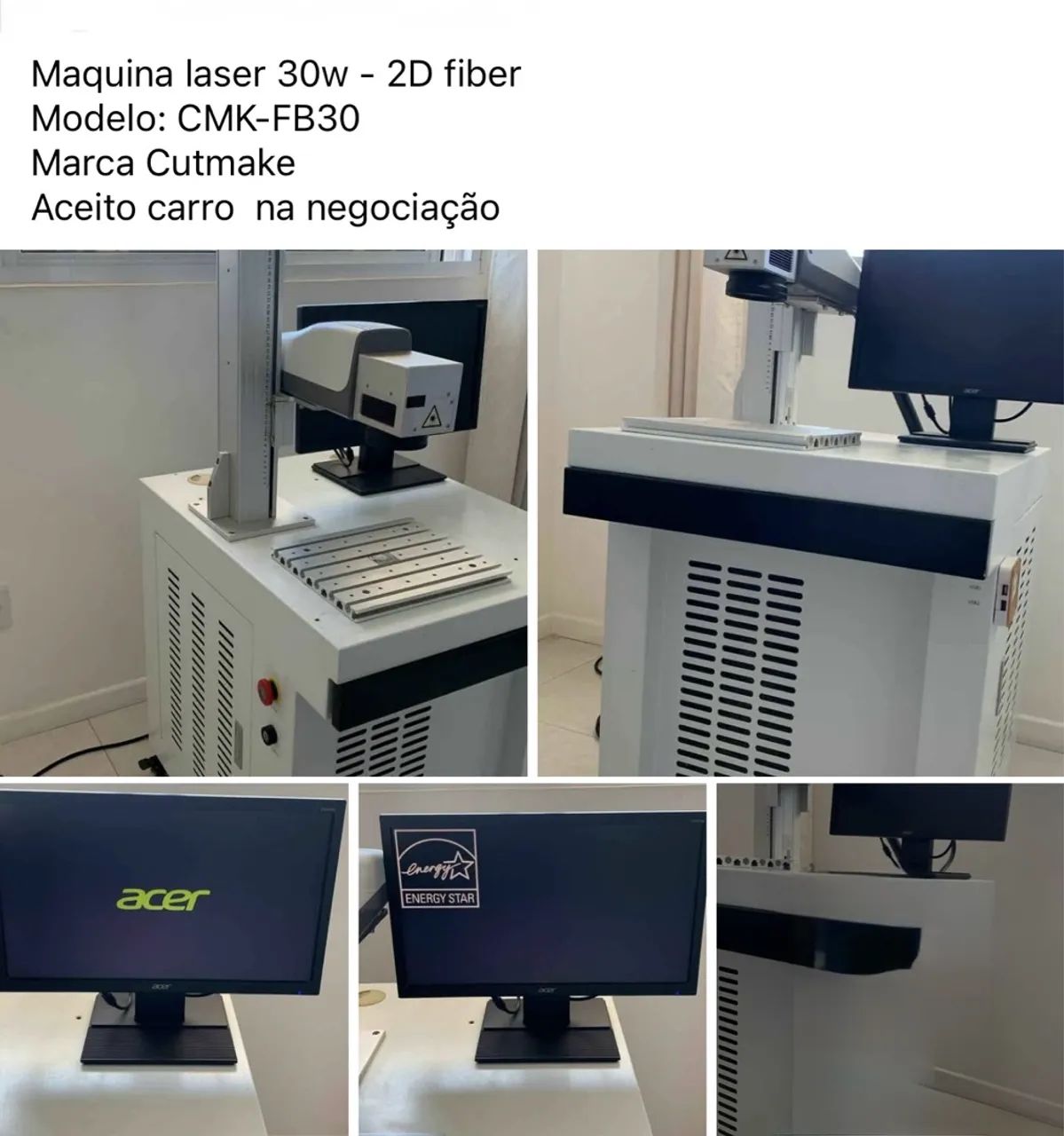 Máquina de Corte a Laser 30W - 2D Fiber - Cutmake
