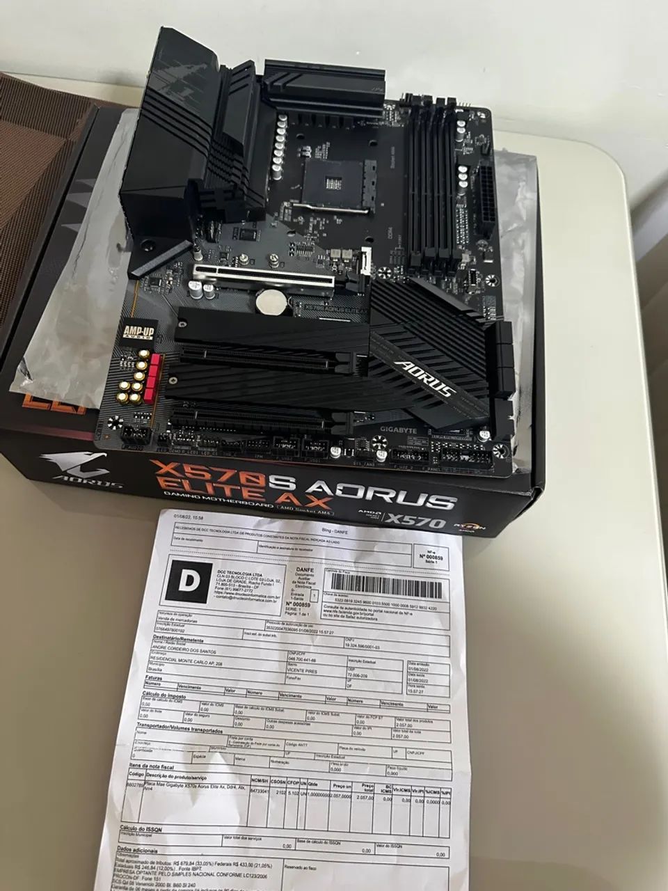 Placa mãe X570s AX Aorus Elite High-End - Foto 3
