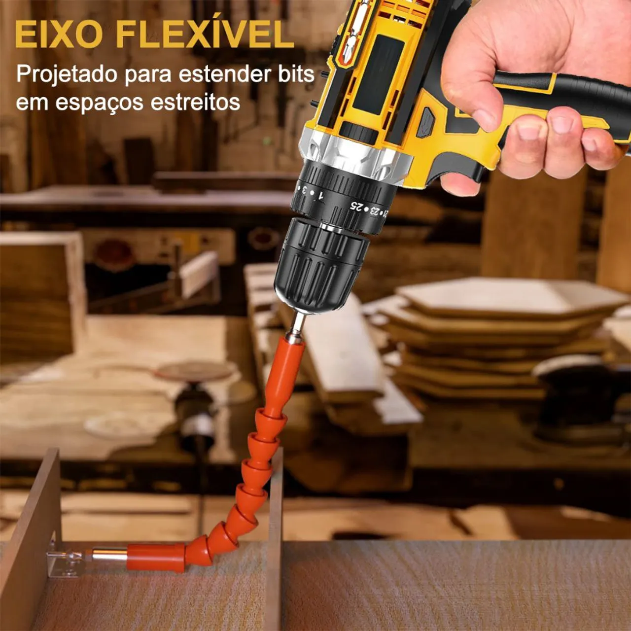 Eixo Flexível para Furadeira - Alcance em Lugares Difíceis!
